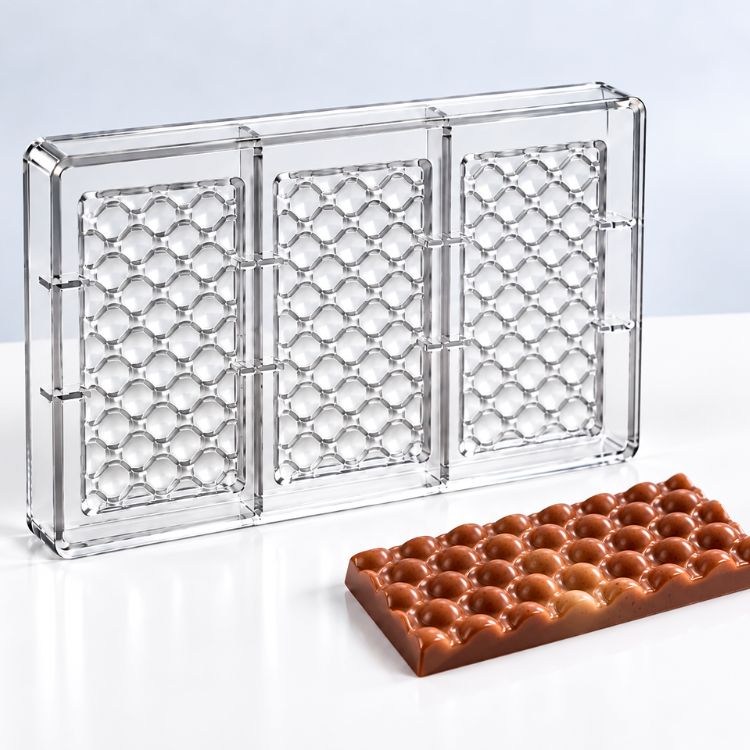 Molde liso con relieve para turr&oacute;n Relieve burbuja